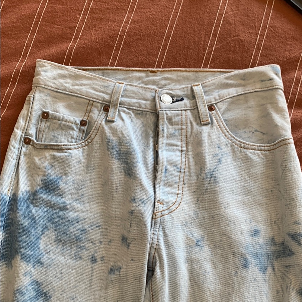 Levi's Blue Ankle Cropped Jeans Light Wash